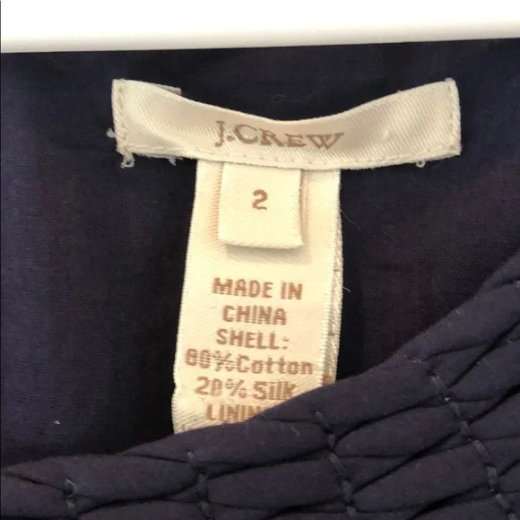 JCrew Navy Dress Size 2 NWOT - Picture 2 of 3